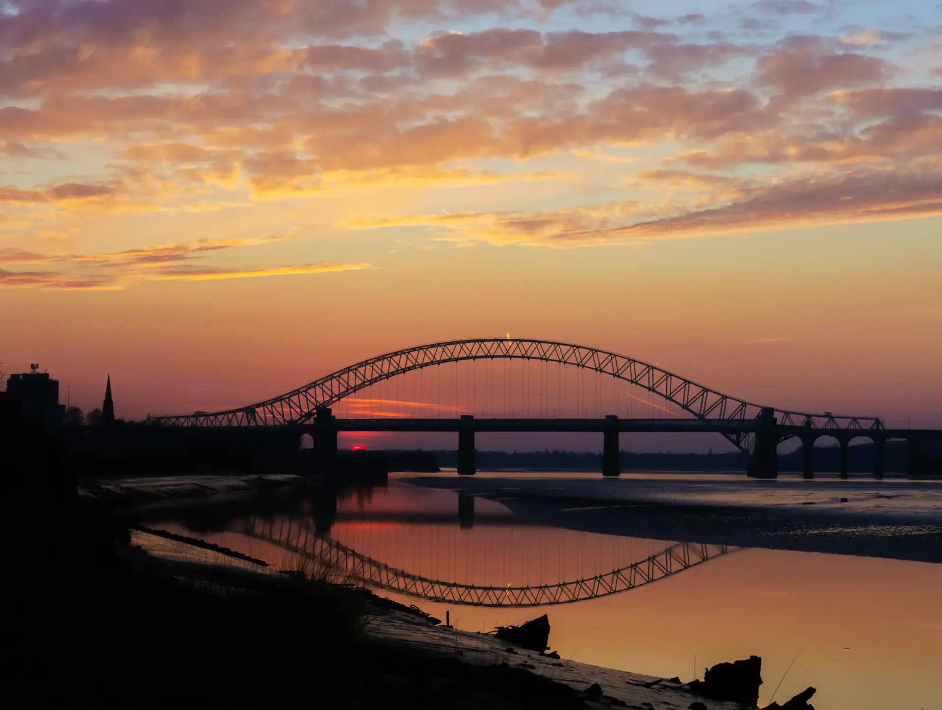 Silver Jubilee Bridge Sunset