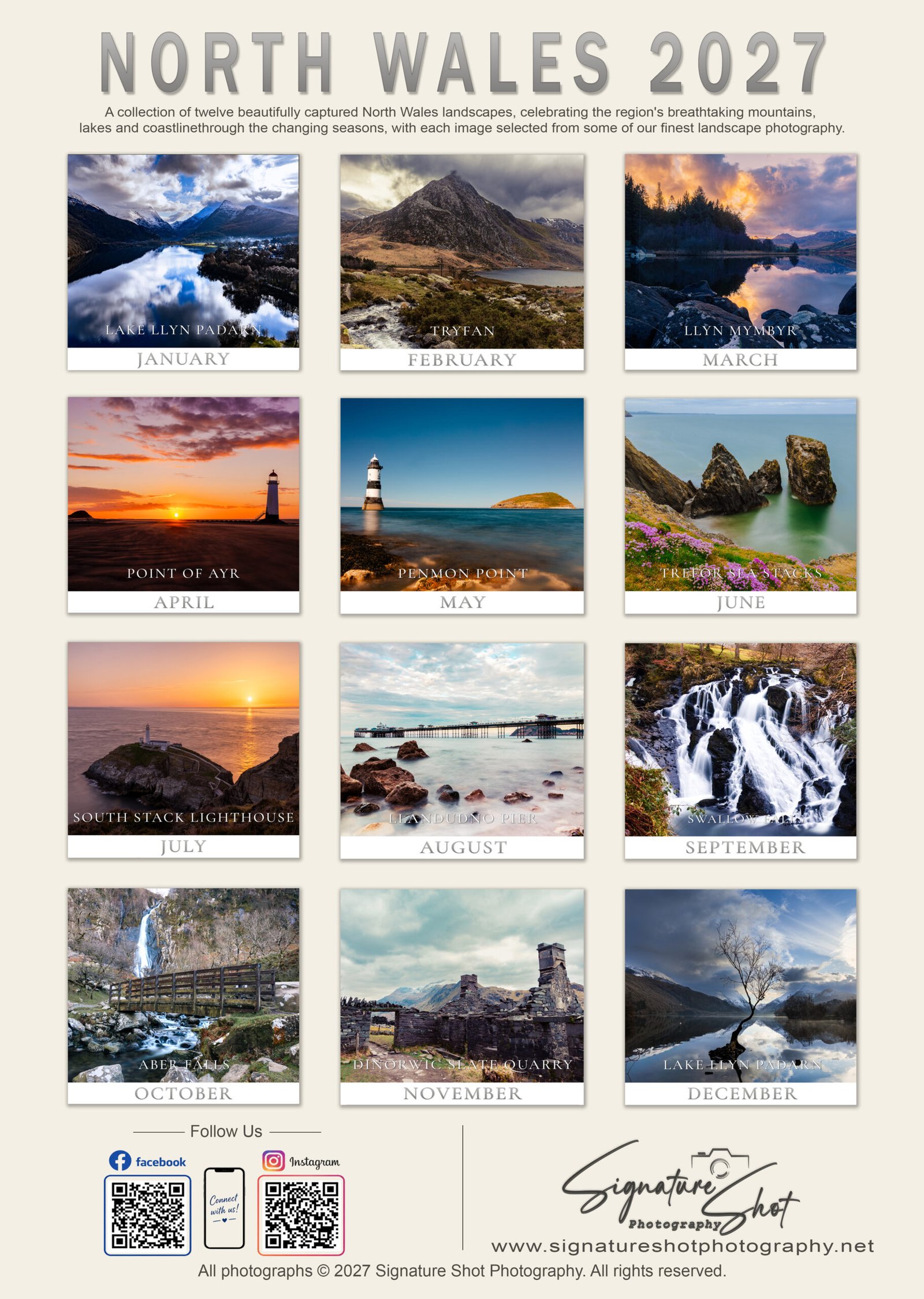 North Wales calendar back cover