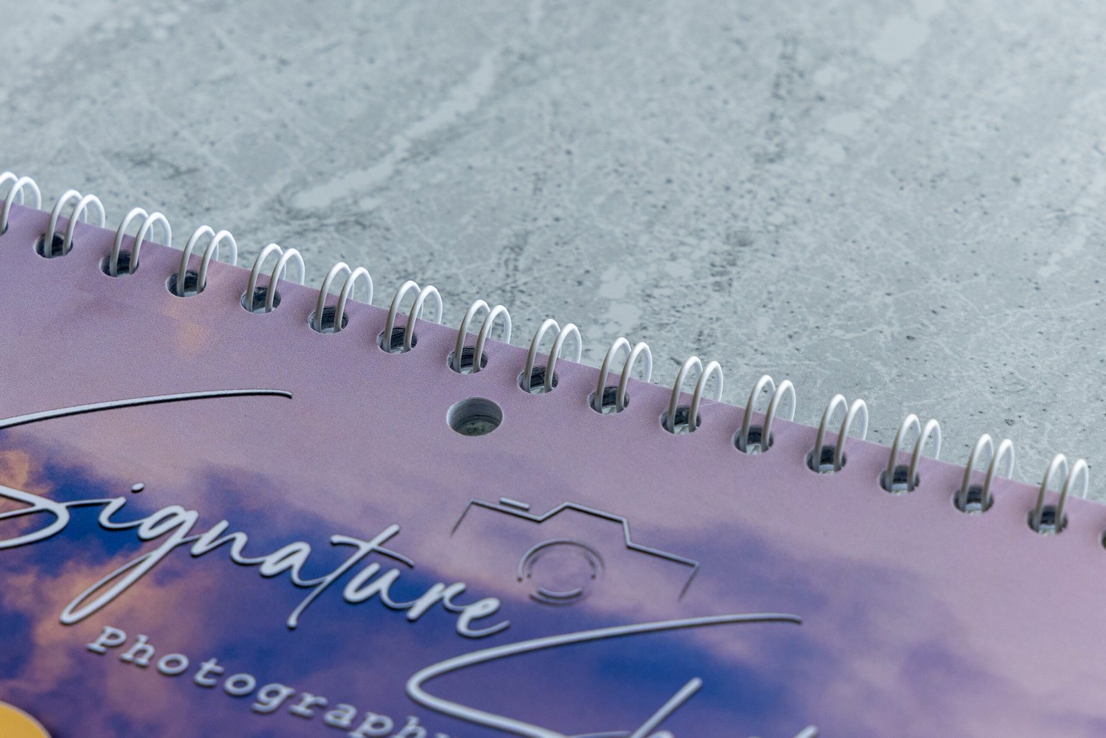 North Wales calendar white wire binding