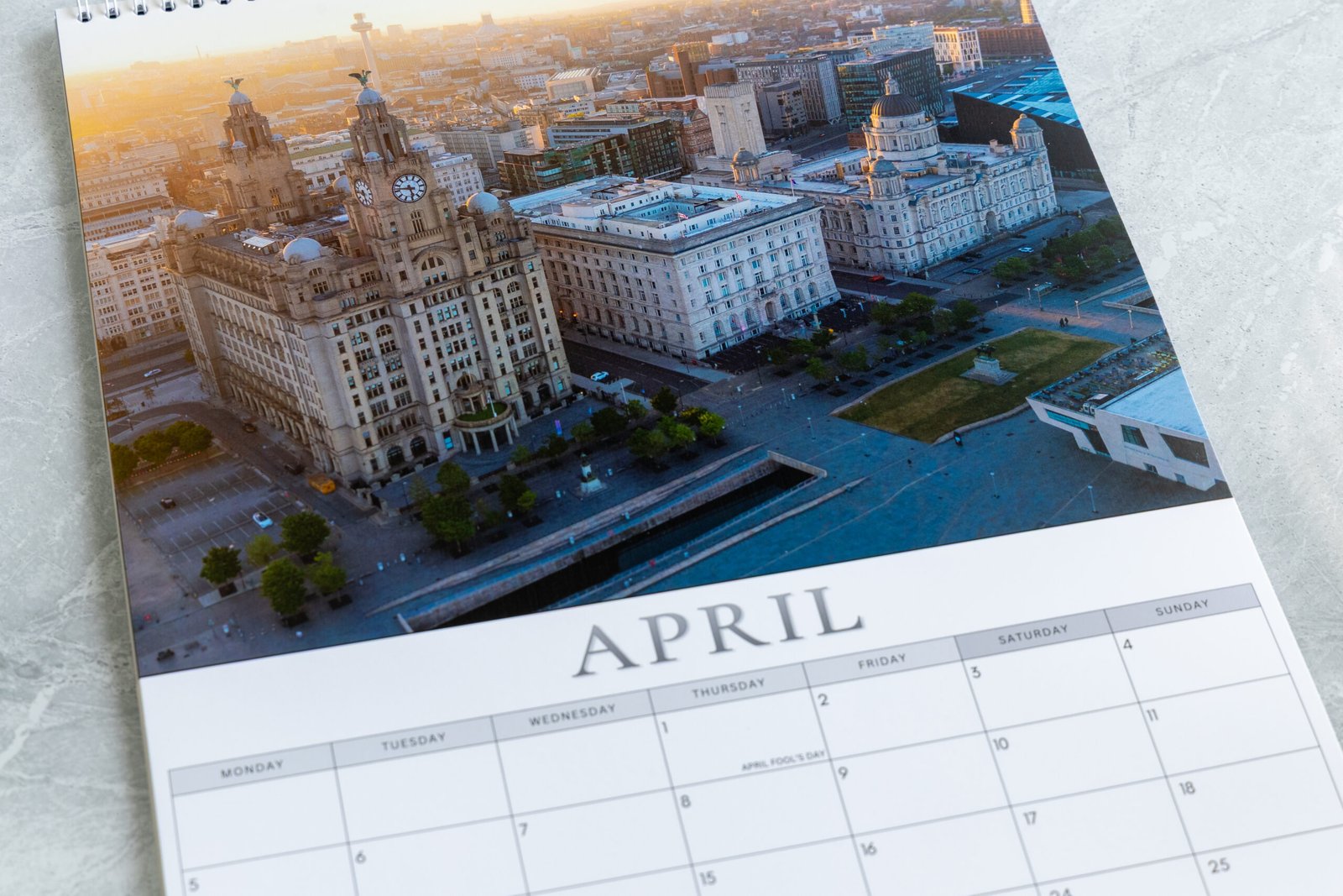 Liverpool calendar monthly layout