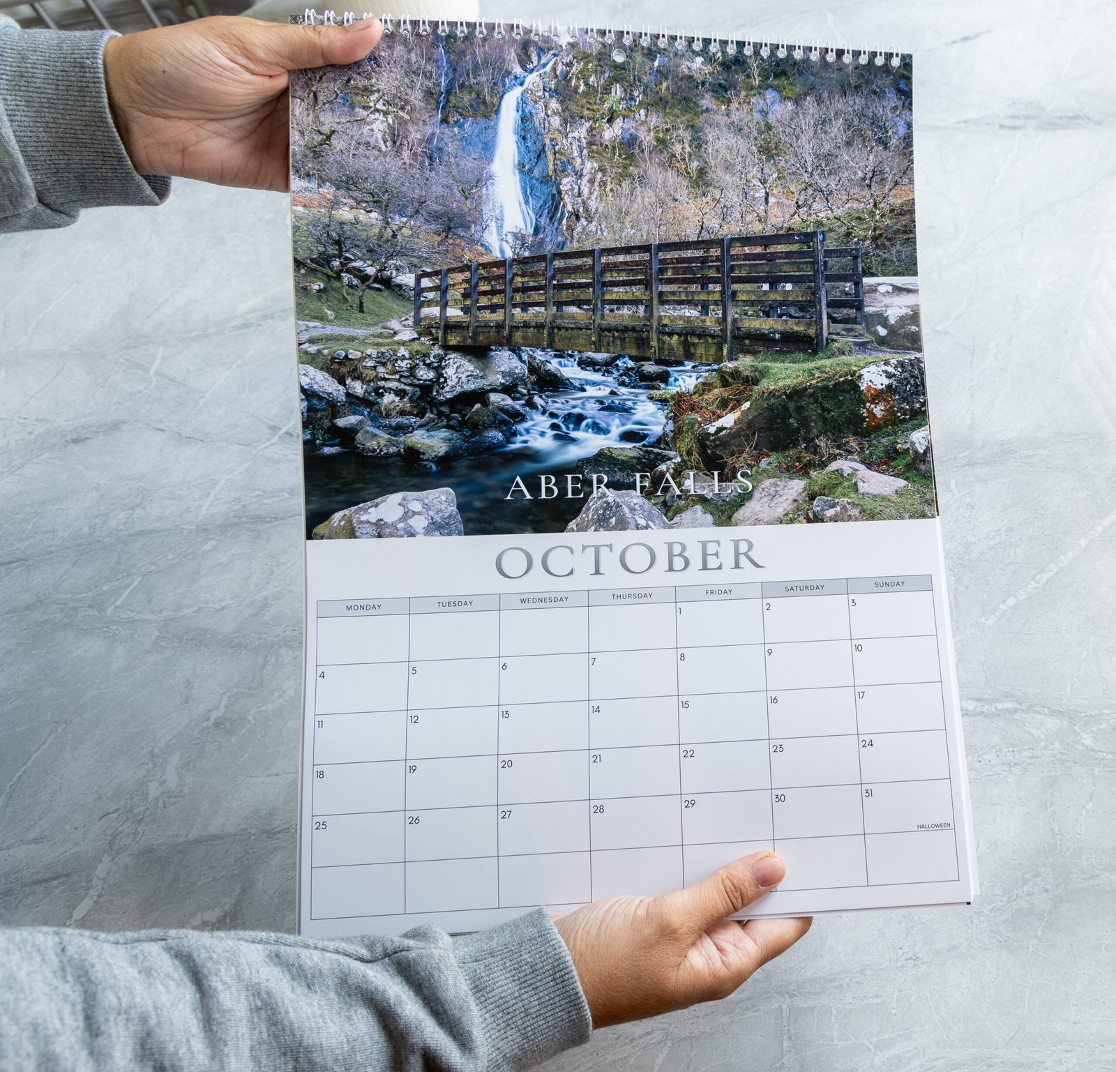 North Wales calendar page turning