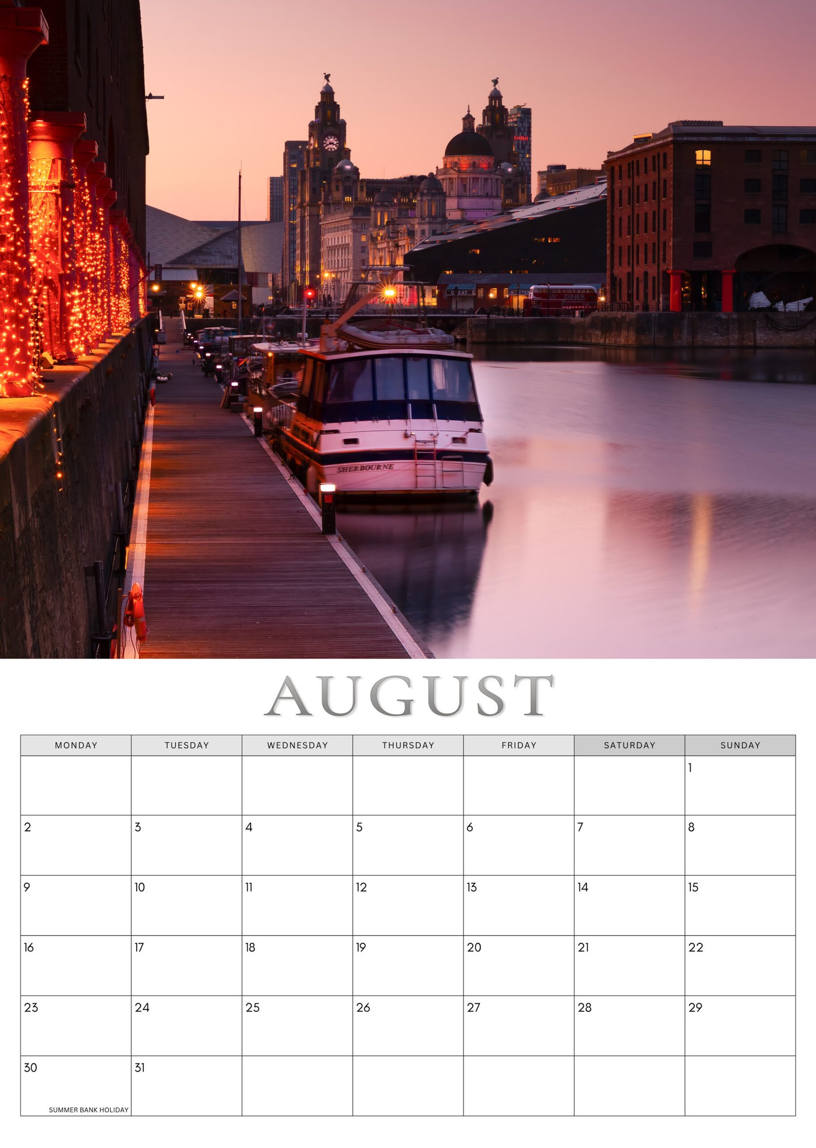 Liverpool calendar August