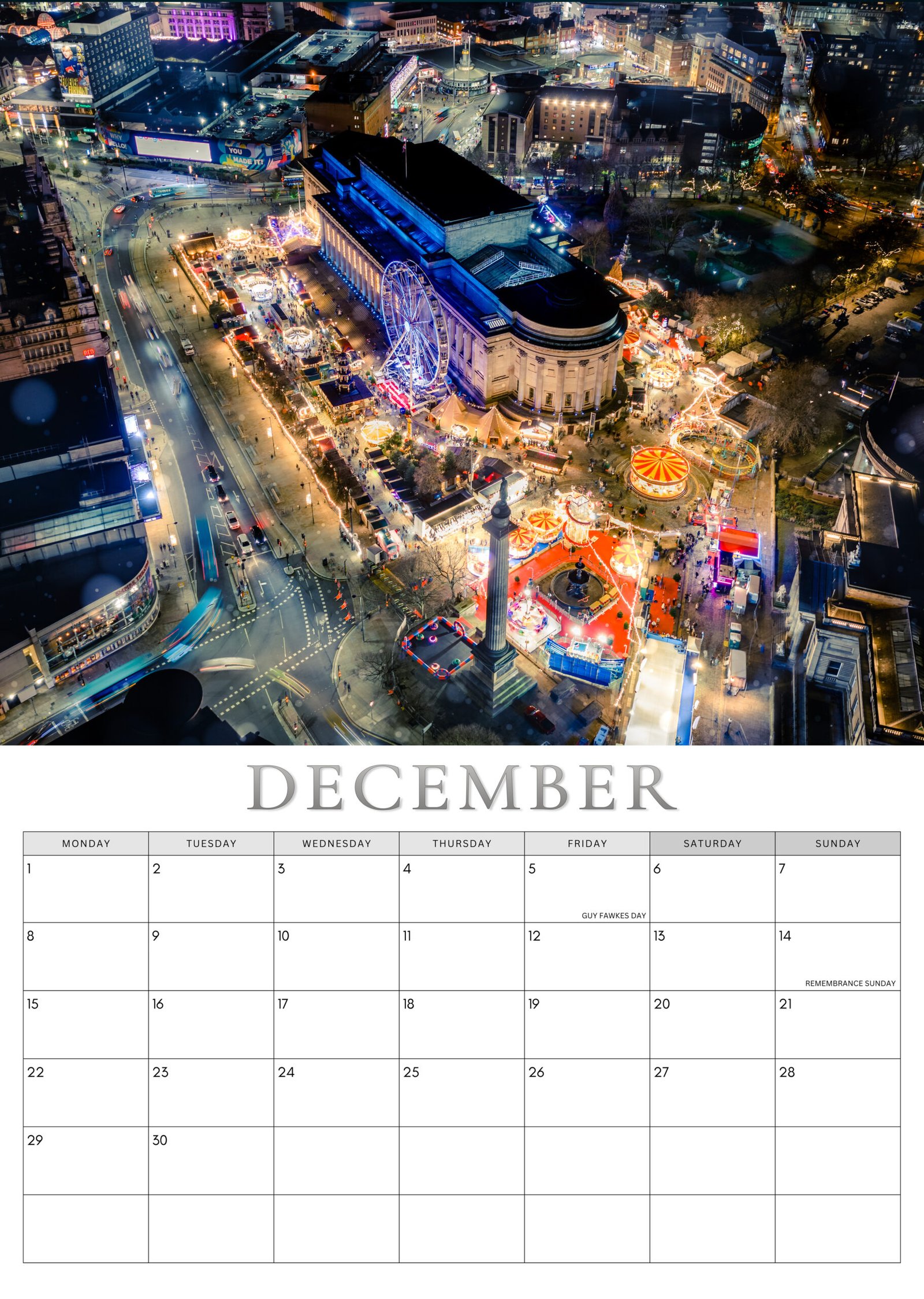 Liverpool calendar December