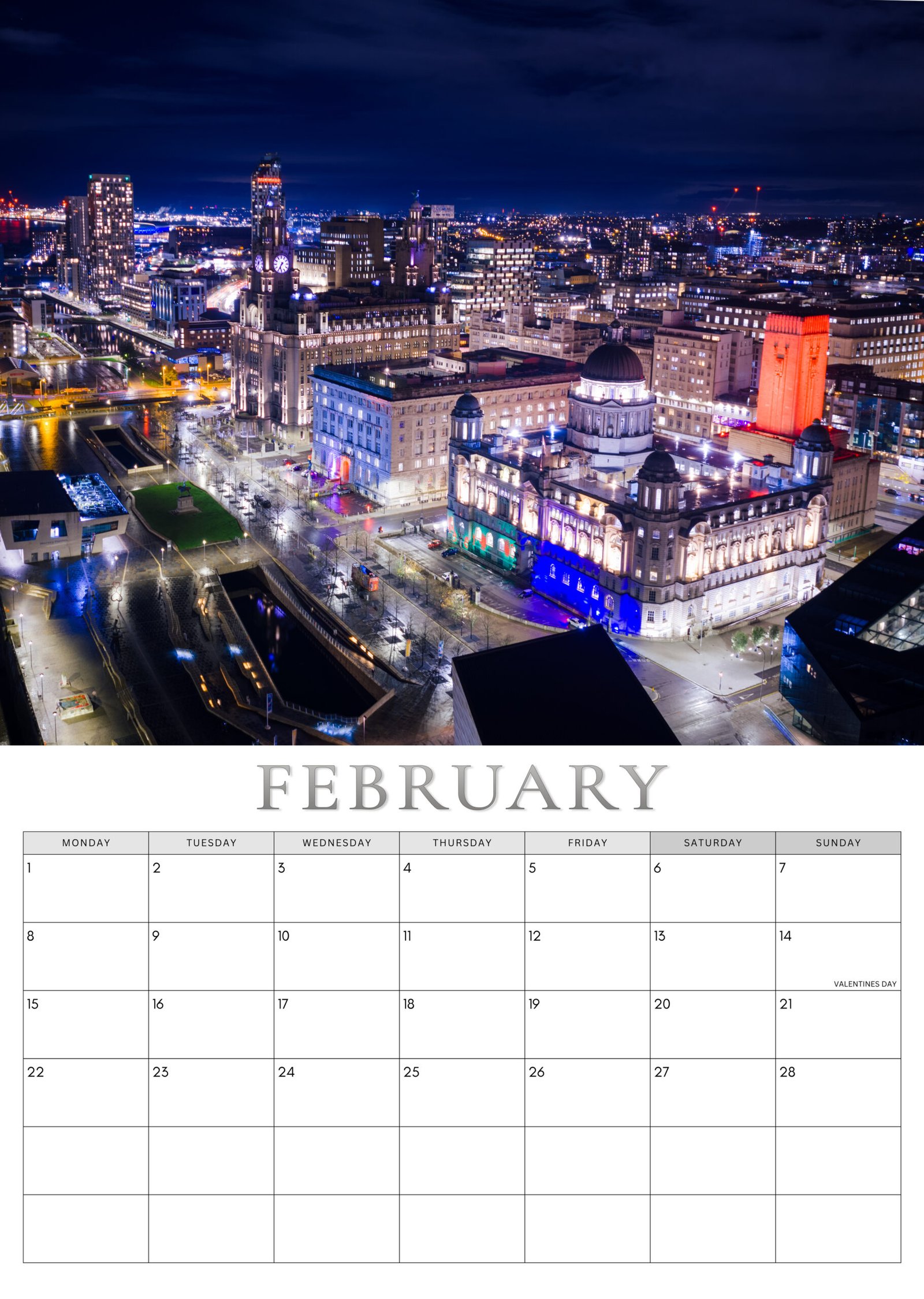 Liverpool calendar February