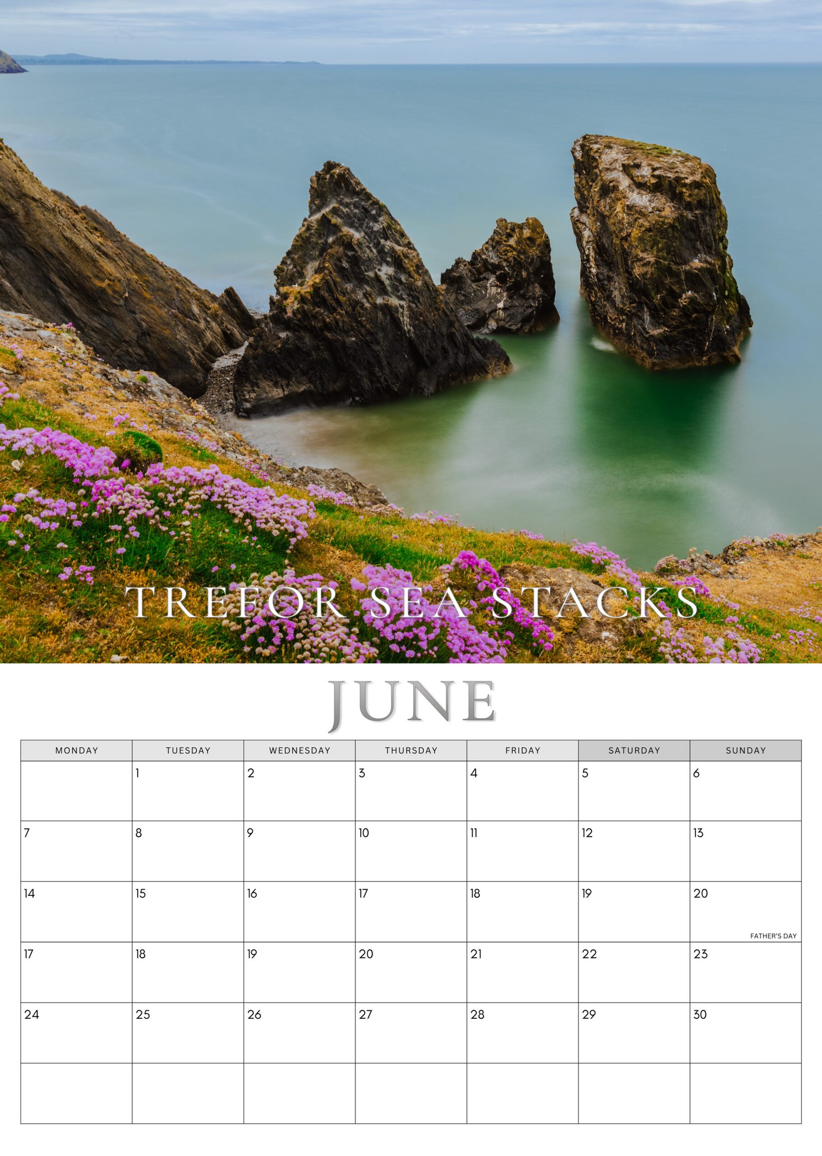 North Wales calendar June
