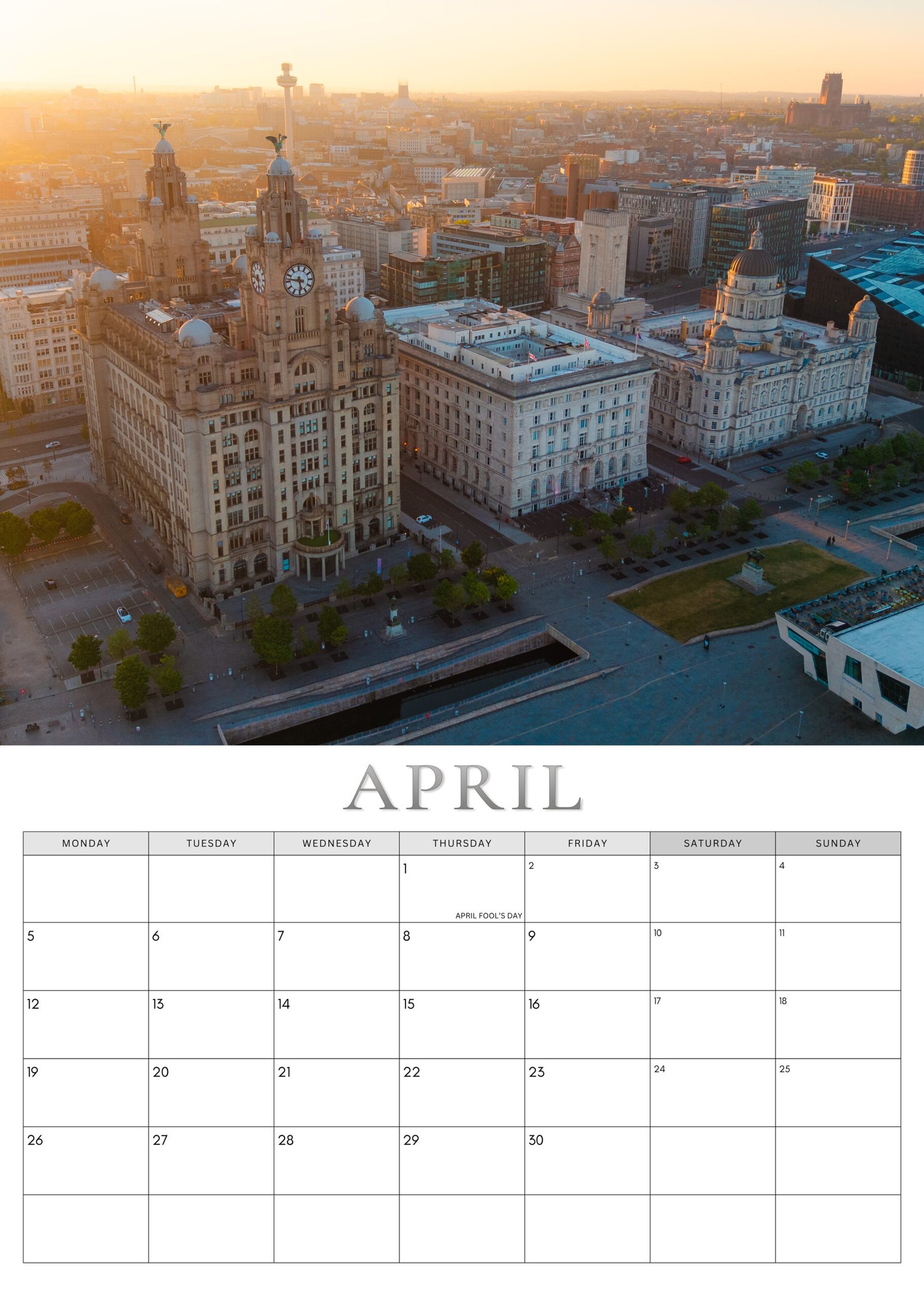 Liverpool calendar April