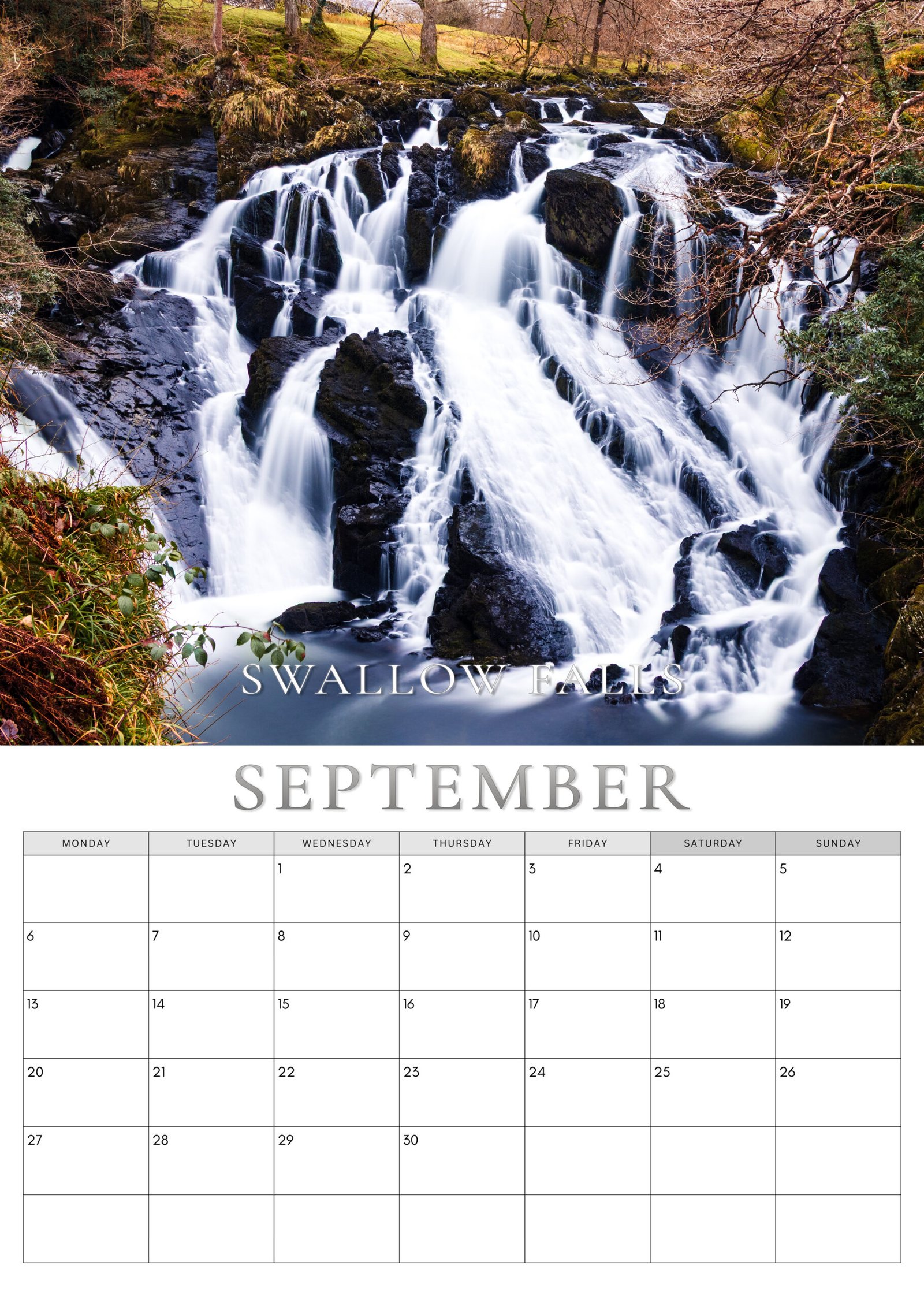 North Wales calendar September