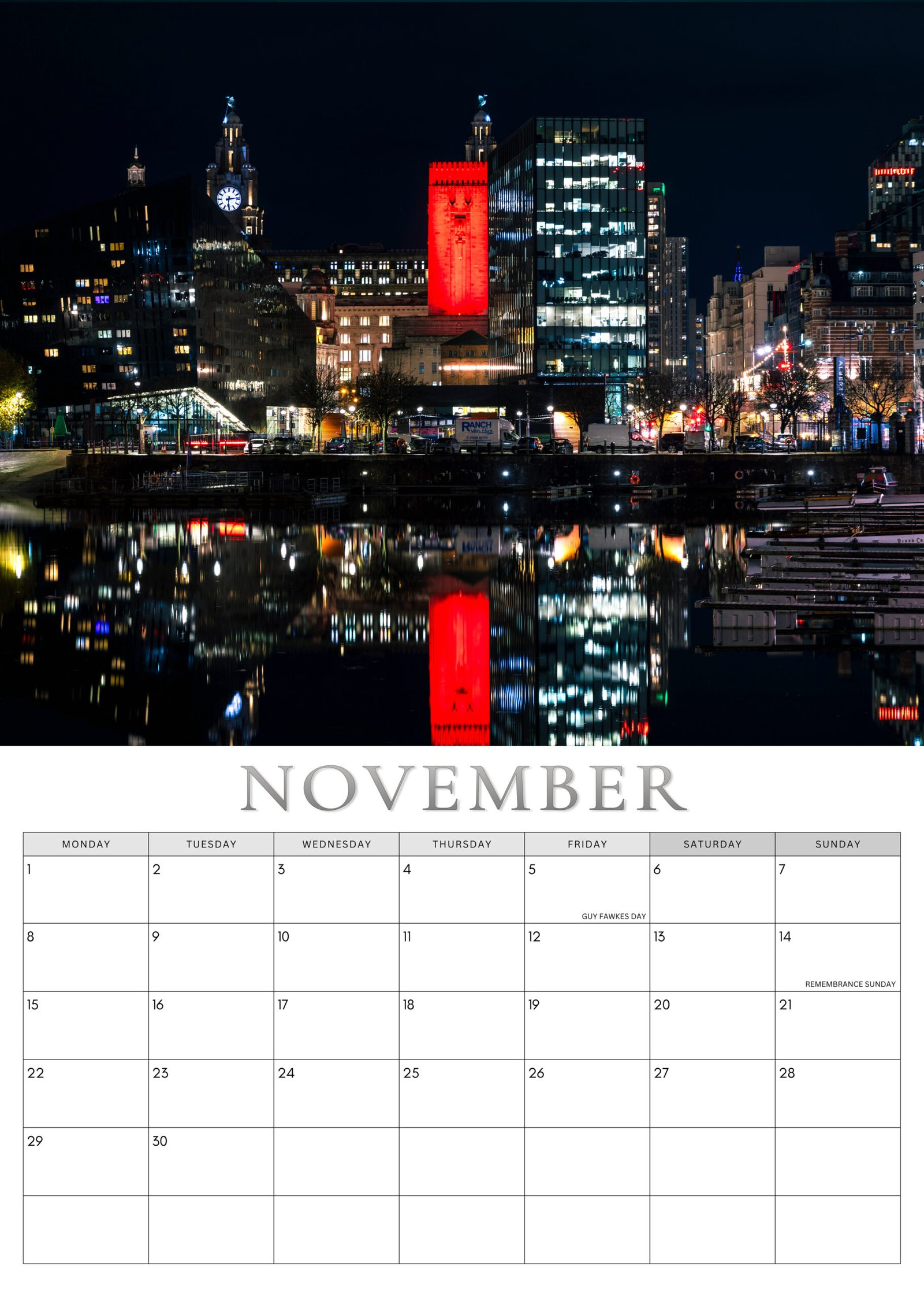 Liverpool calendar November